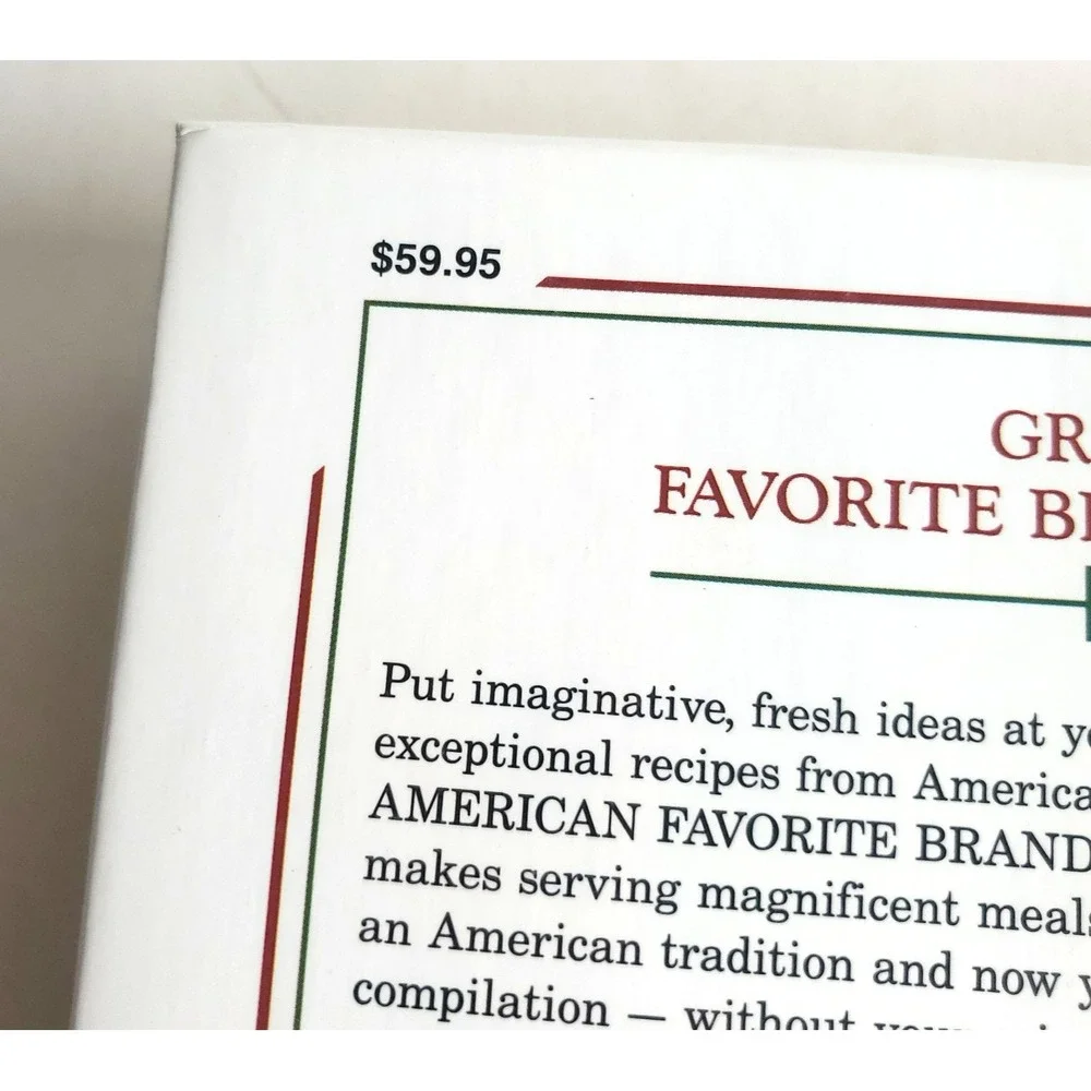 Great American Favorite Brand Name Cookbook Collector's Edition NOS
